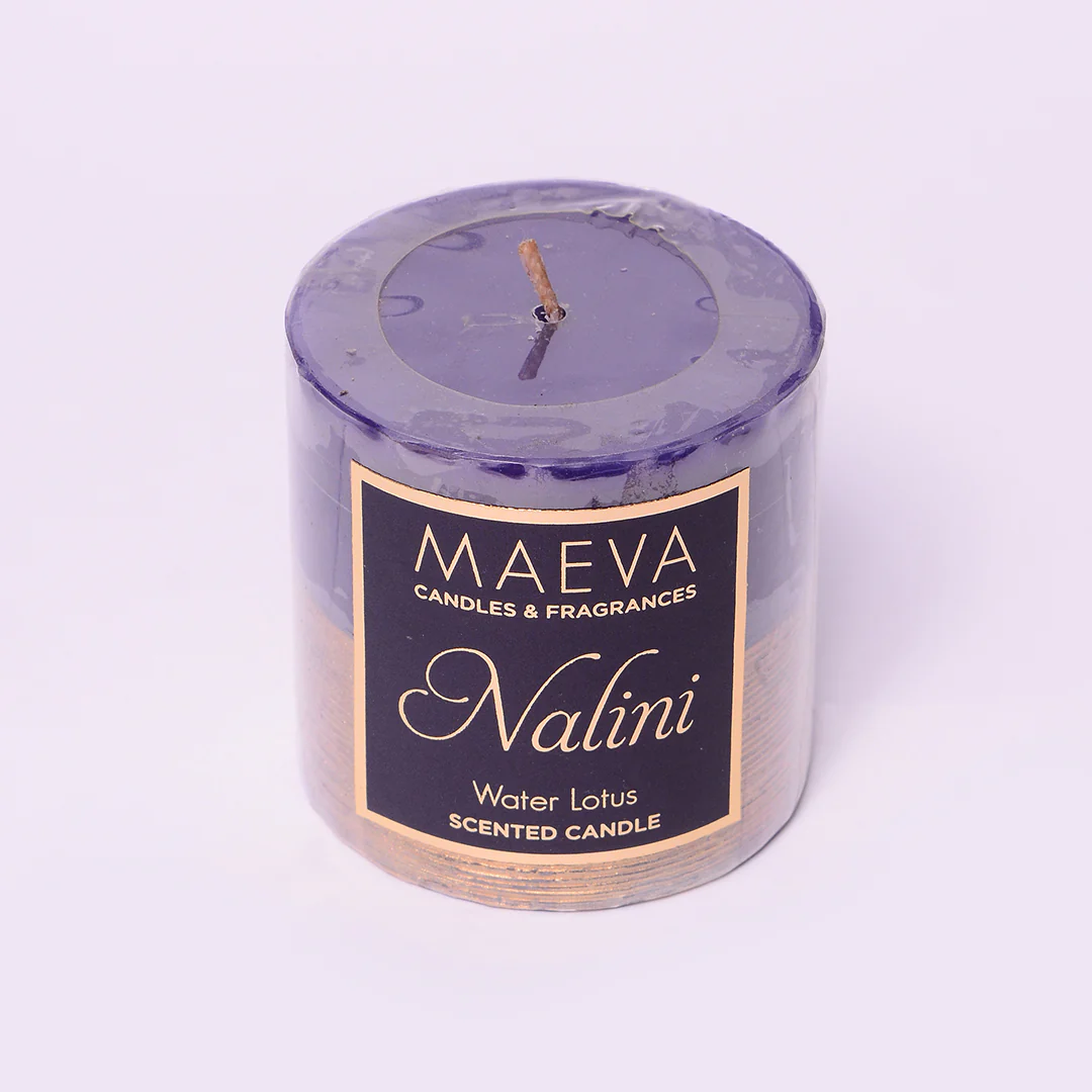 Nalini Purple Pillar Candle - S - Image 3