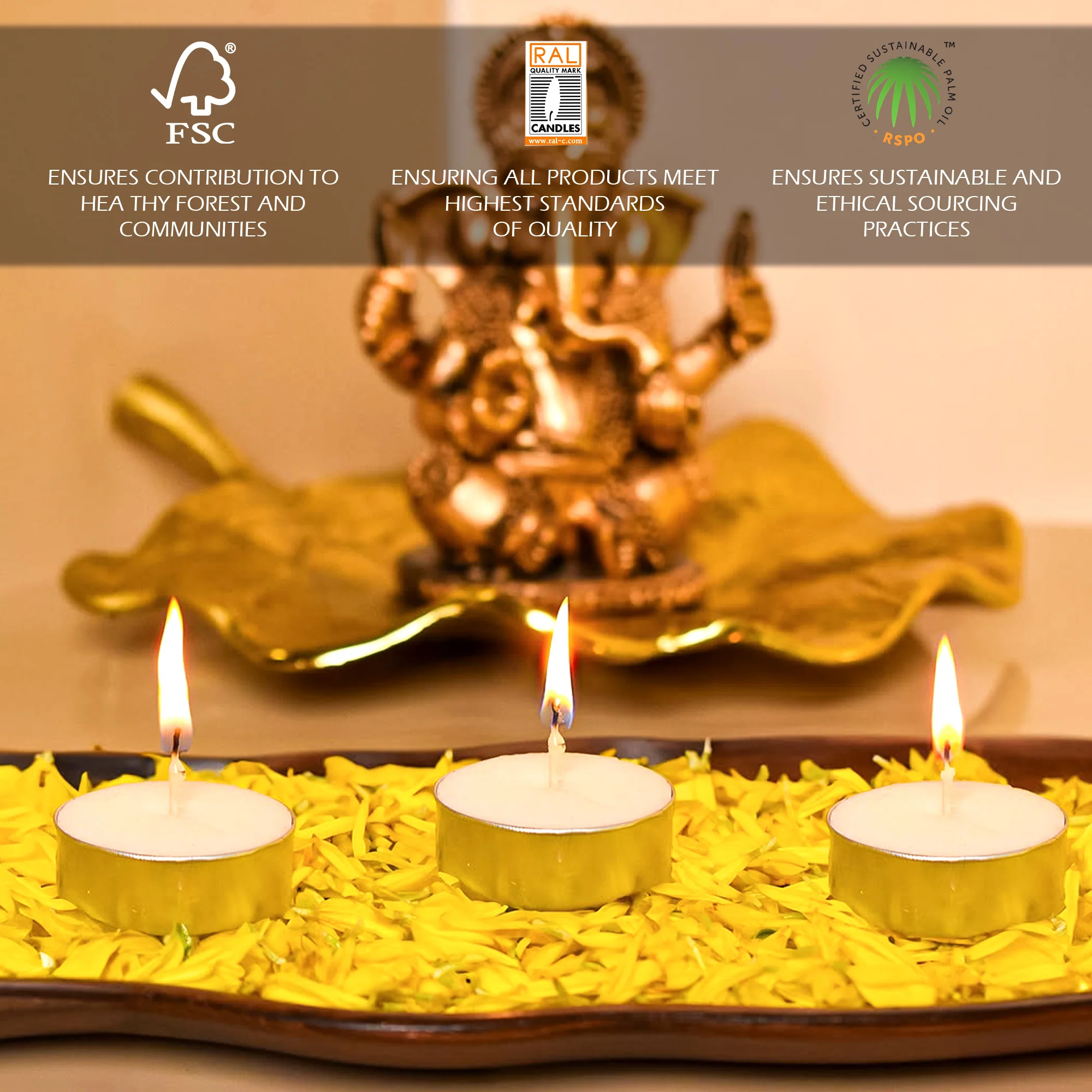 Nalini Colored Tea lights - Pack of 100 - Image 3