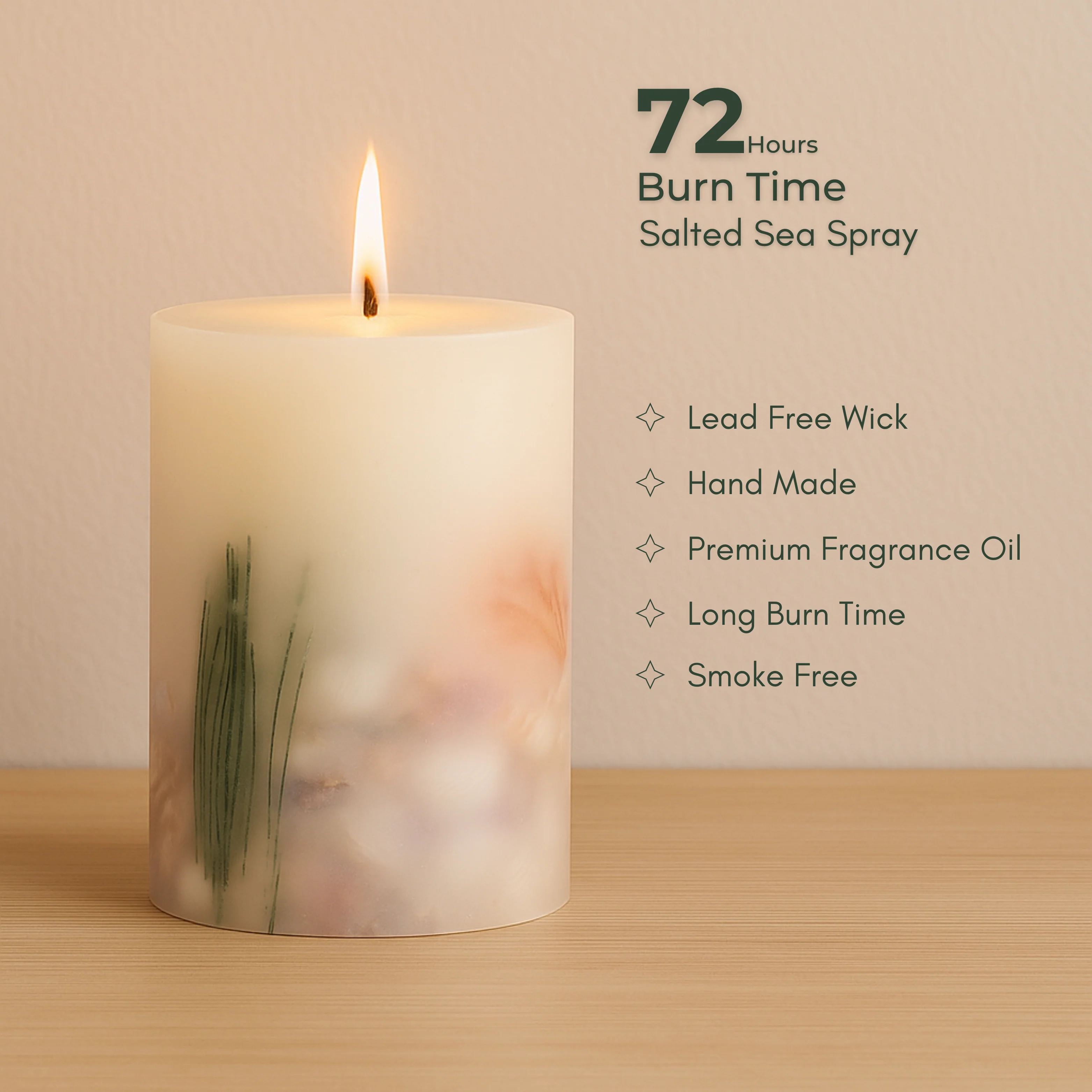 Ocean Breeze Botanical Candle - Large - Image 2