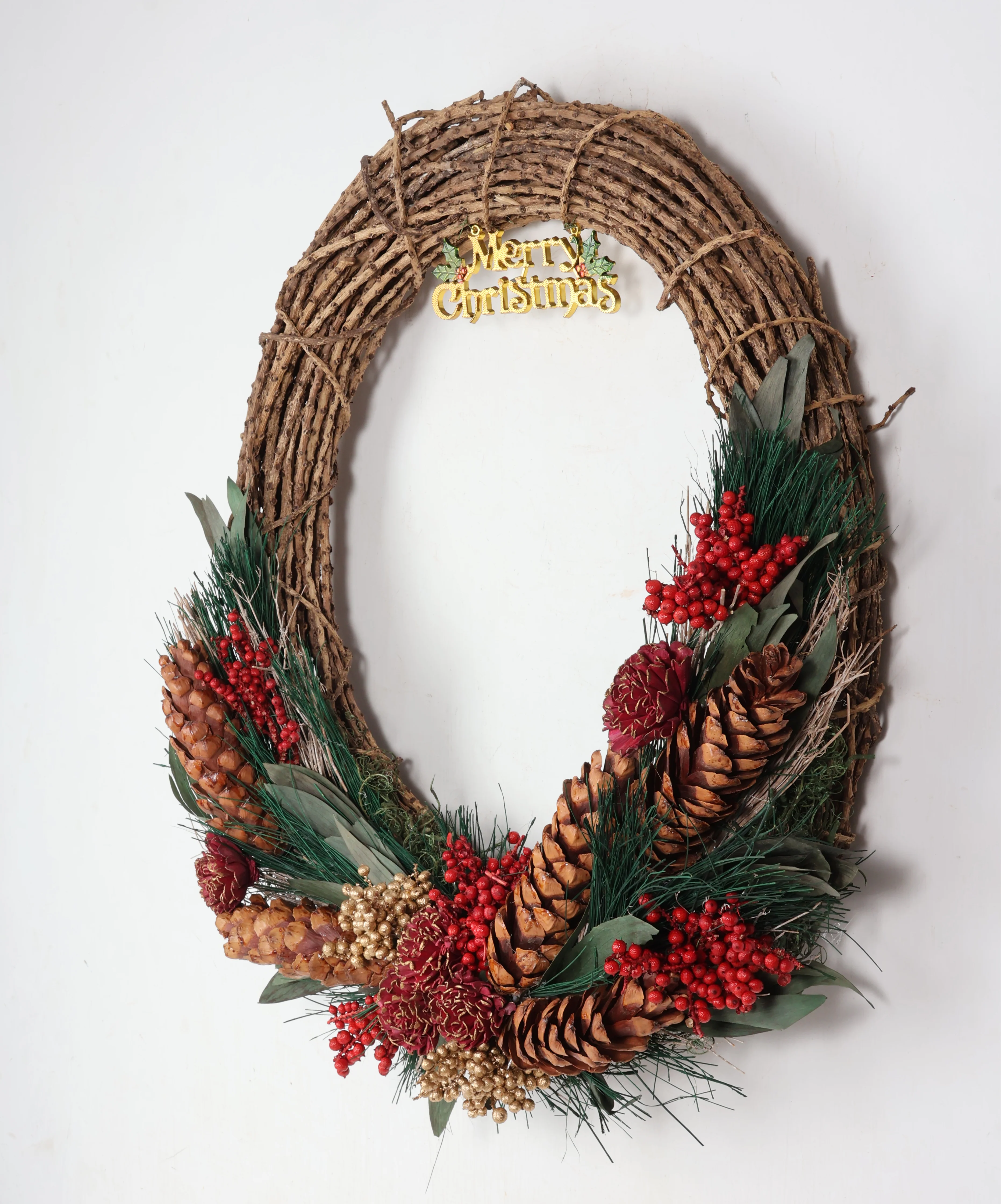 Pine Cone Lit Christmas Wreath - Image 5
