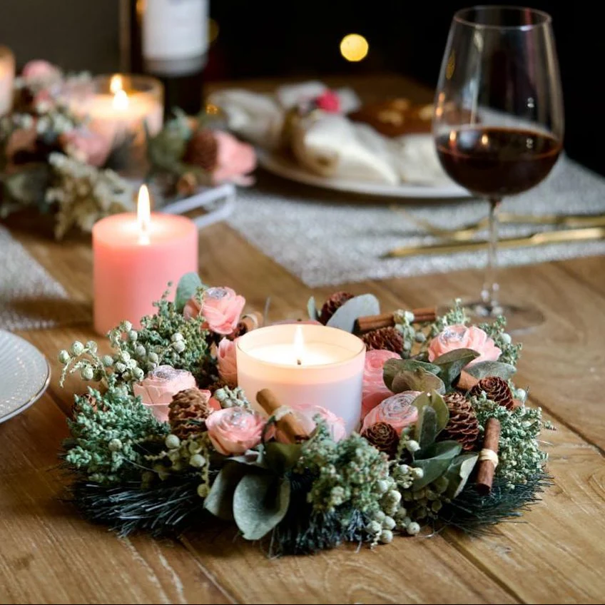 Pink Christmas Wreath