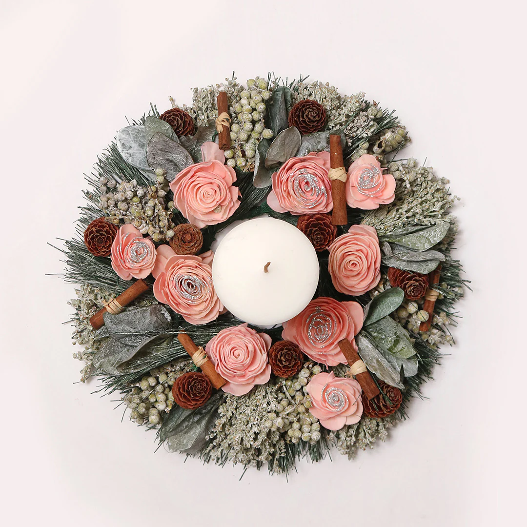 Pink Christmas Wreath - Image 3