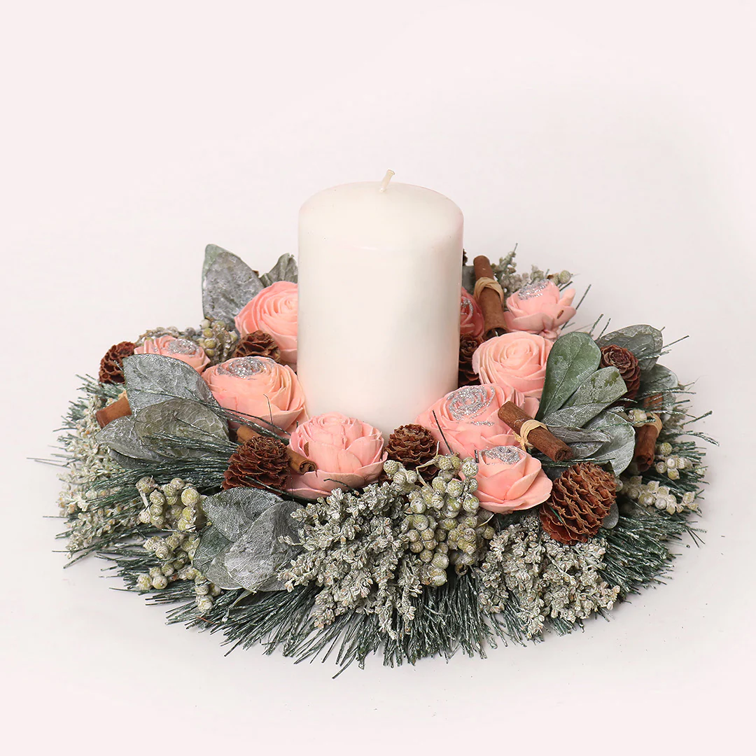 Pink Christmas Wreath - Image 4