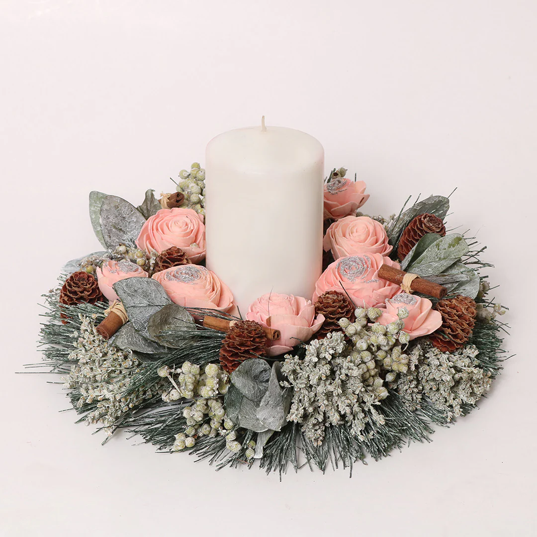 Pink Christmas Wreath - Image 6
