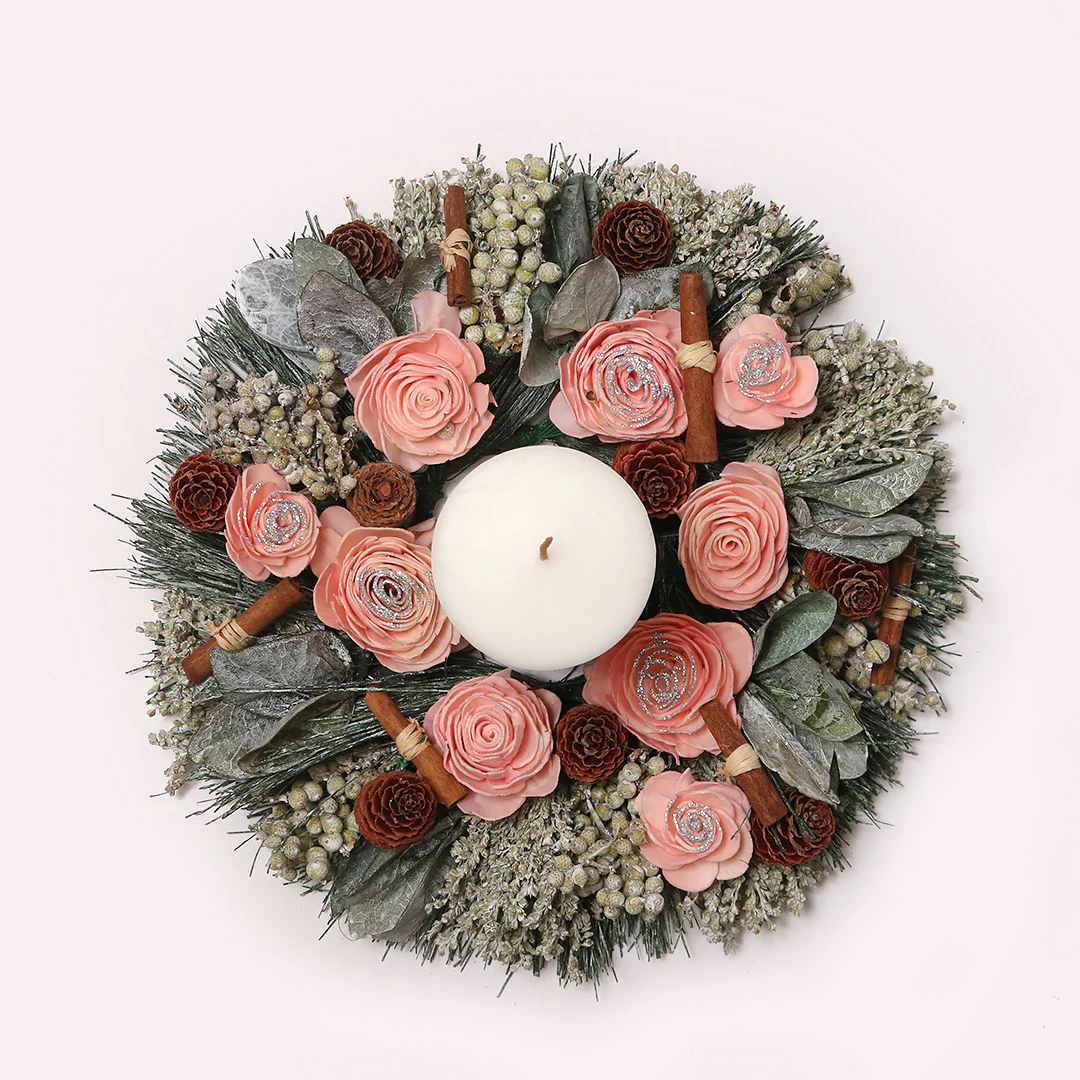 Pink Christmas Wreath - Image 7