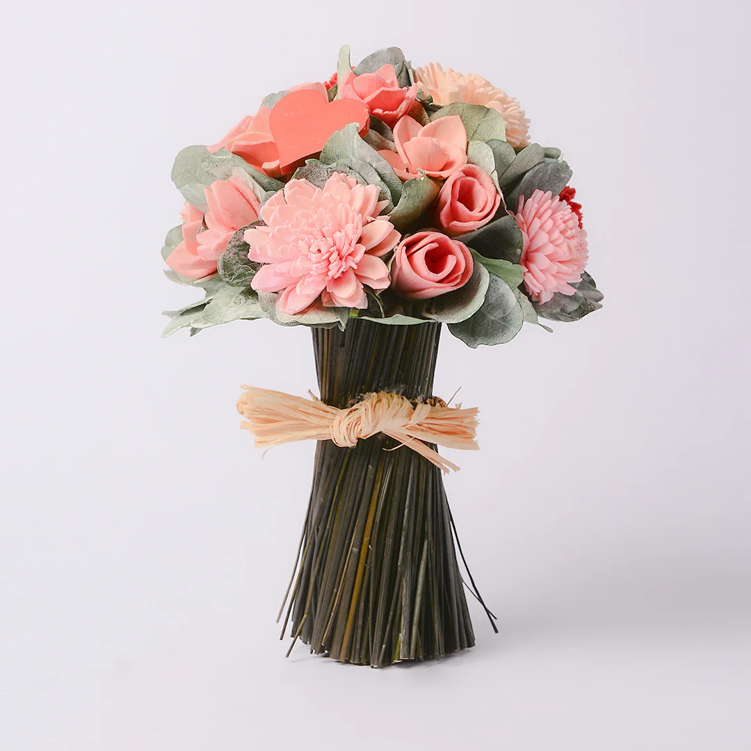 Pink Elegance Dried Flower Bouquet - Image 3