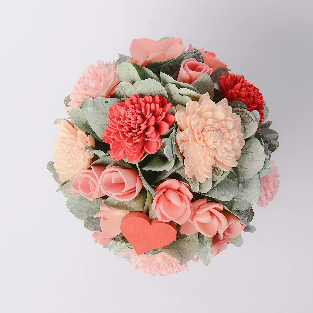 Pink Elegance Dried Flower Bouquet - Image 5