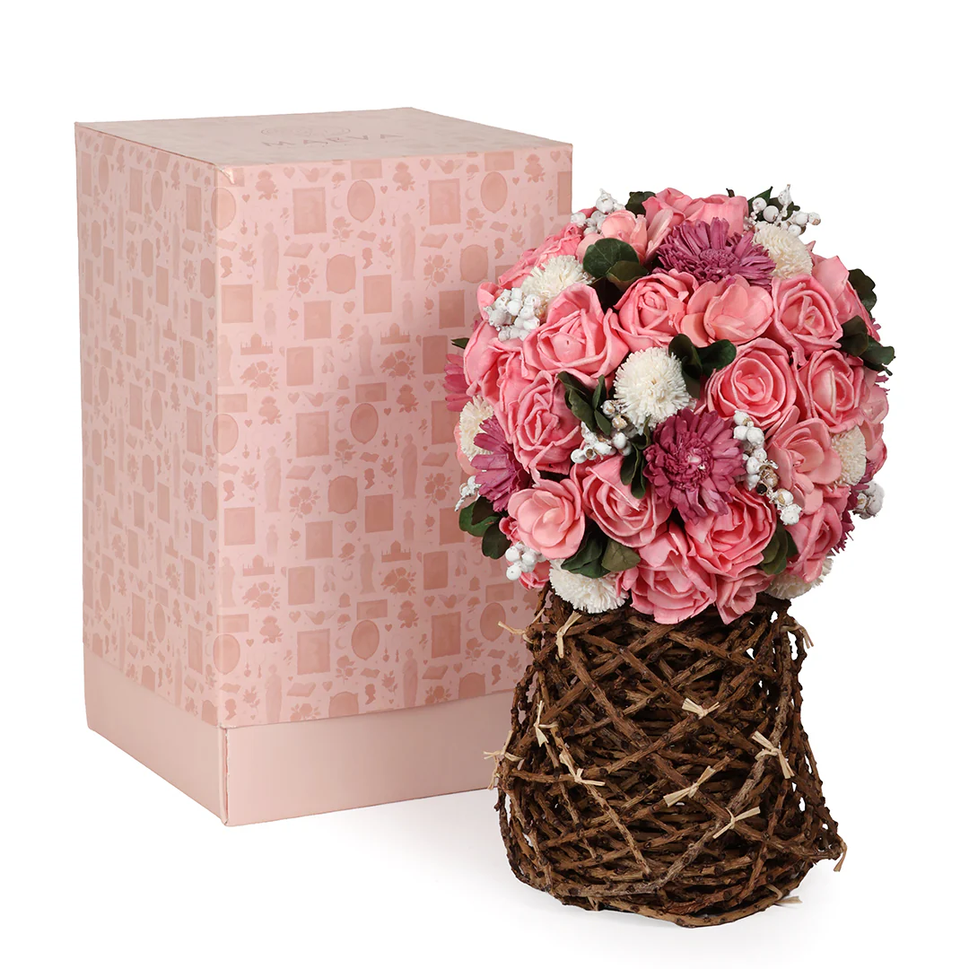 Pretty in Pink Dried Flower Bouquet - Image 3