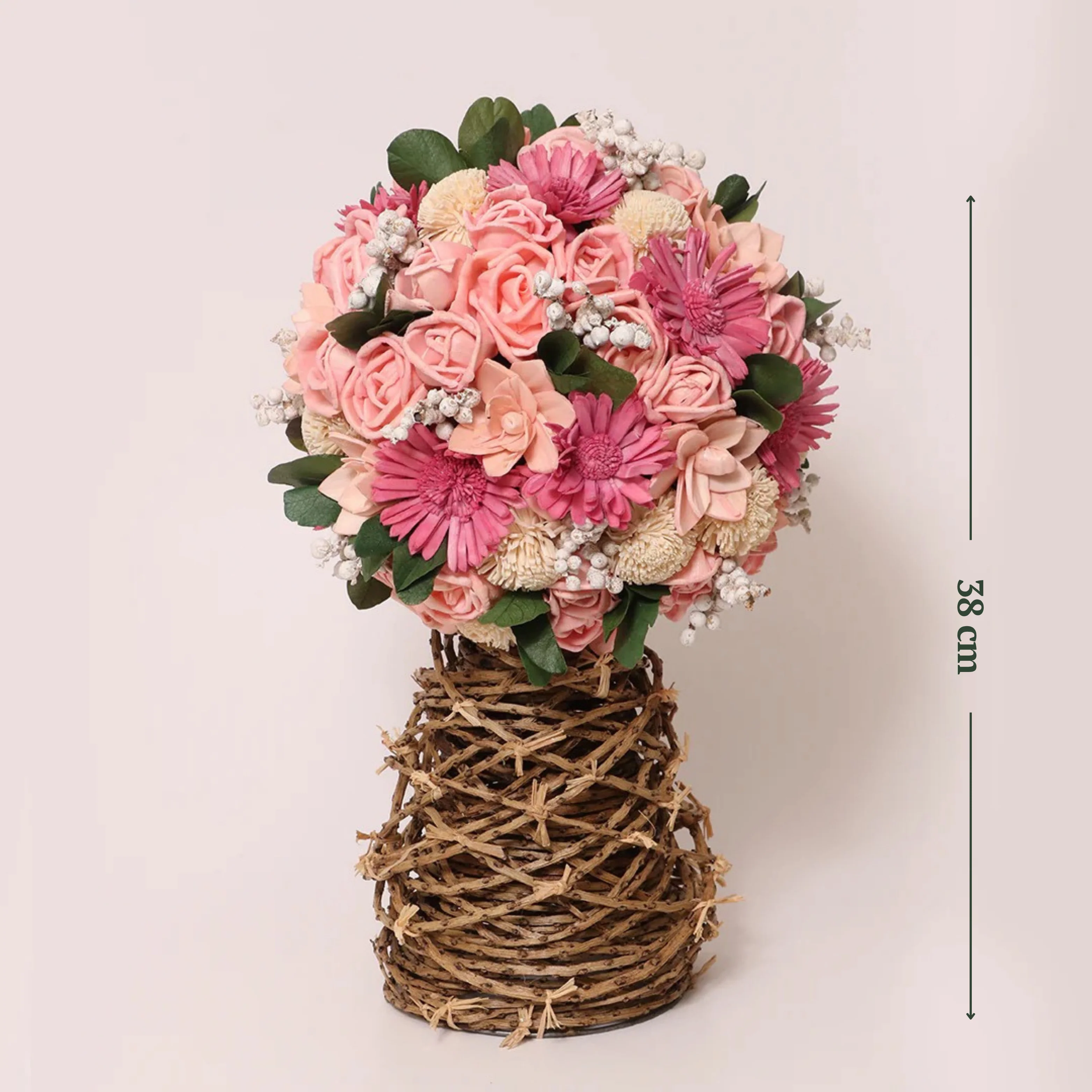 Pretty in Pink Dried Flower Bouquet - Image 5