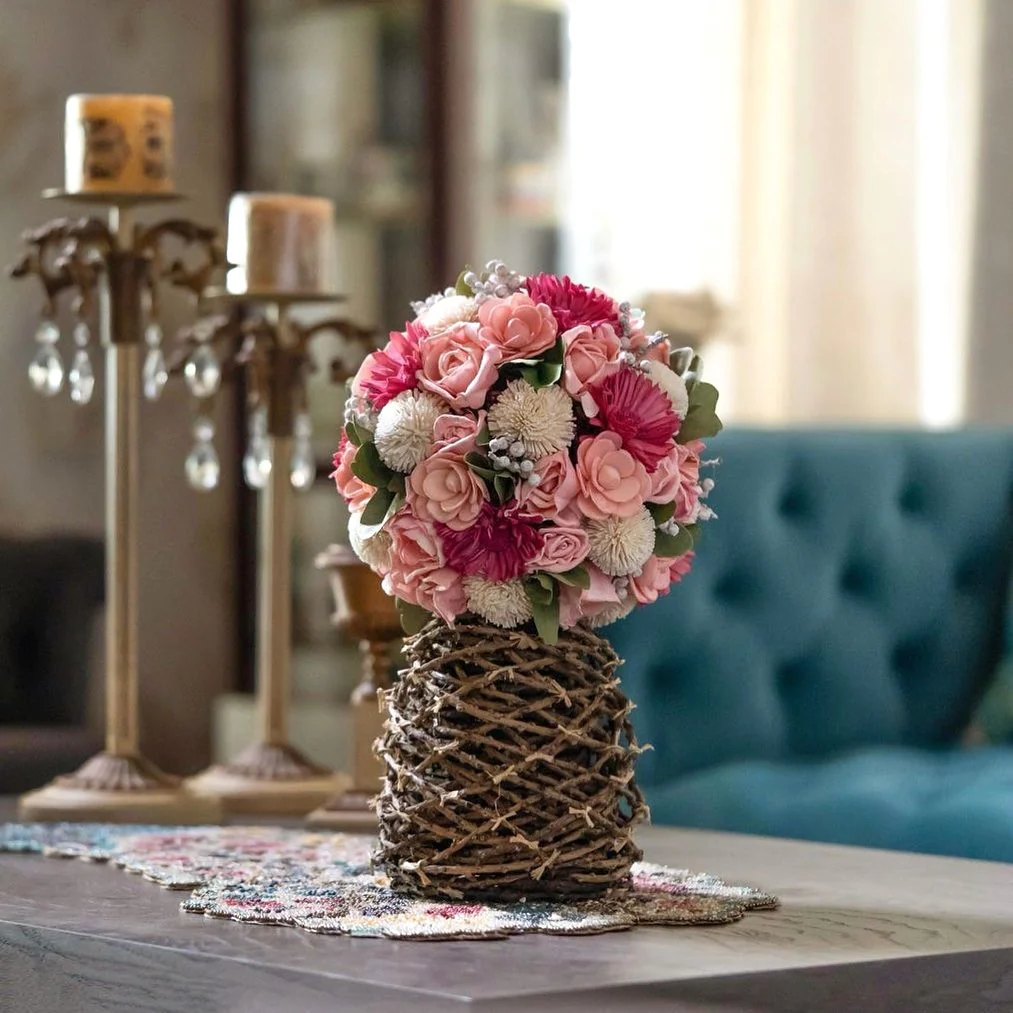 Pretty in Pink Dried Flower Bouquet - Image 6