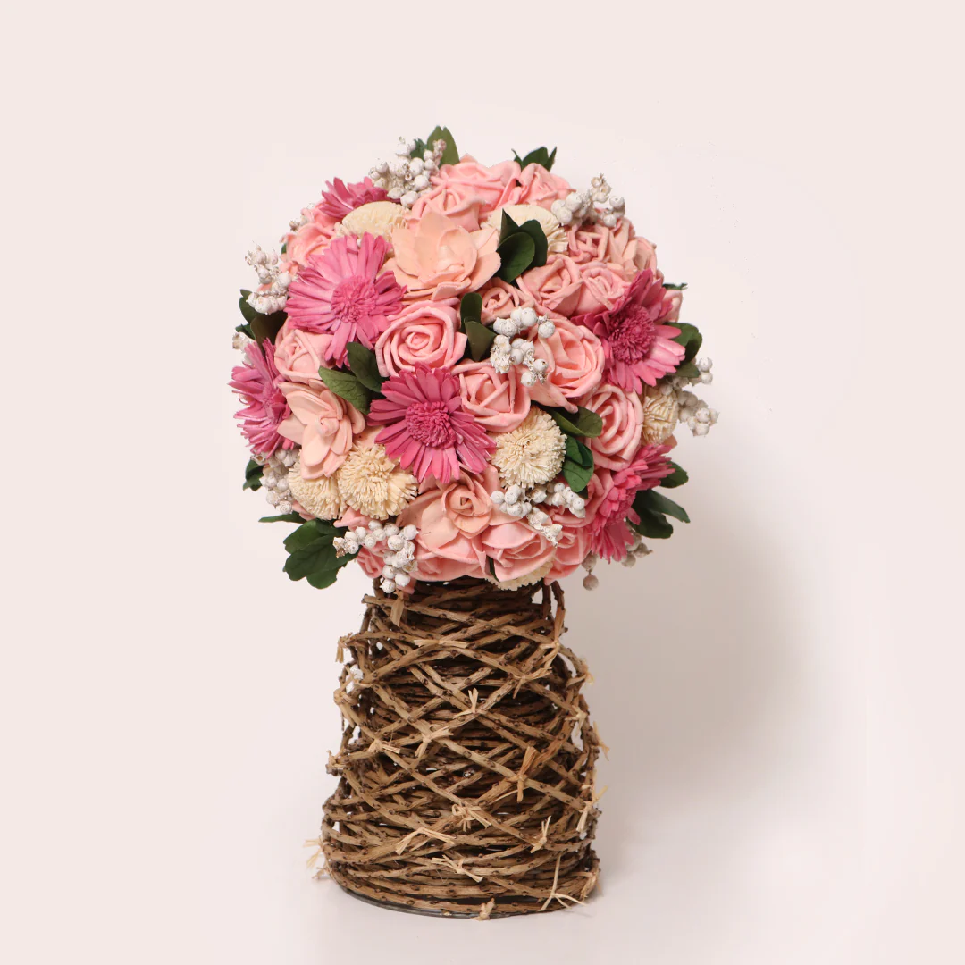 Pretty in Pink Dried Flower Bouquet - Image 7