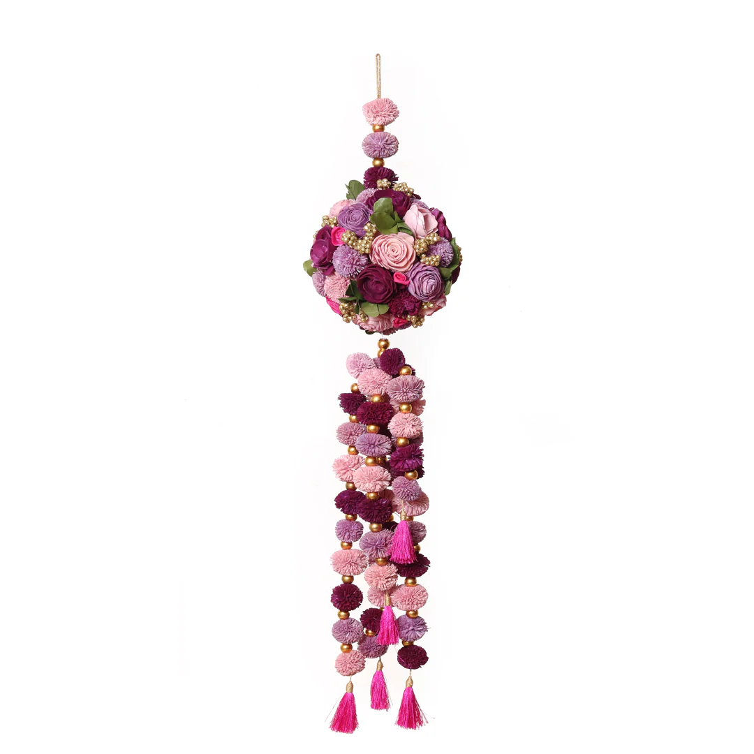 Purple Shola Door Hangings - Set of 2 - Image 3