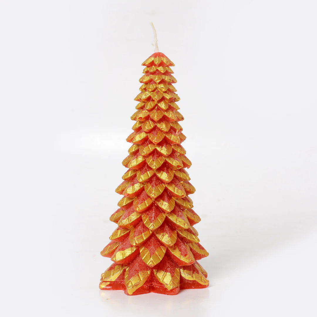 Red Christmas Tree Candle - Image 4