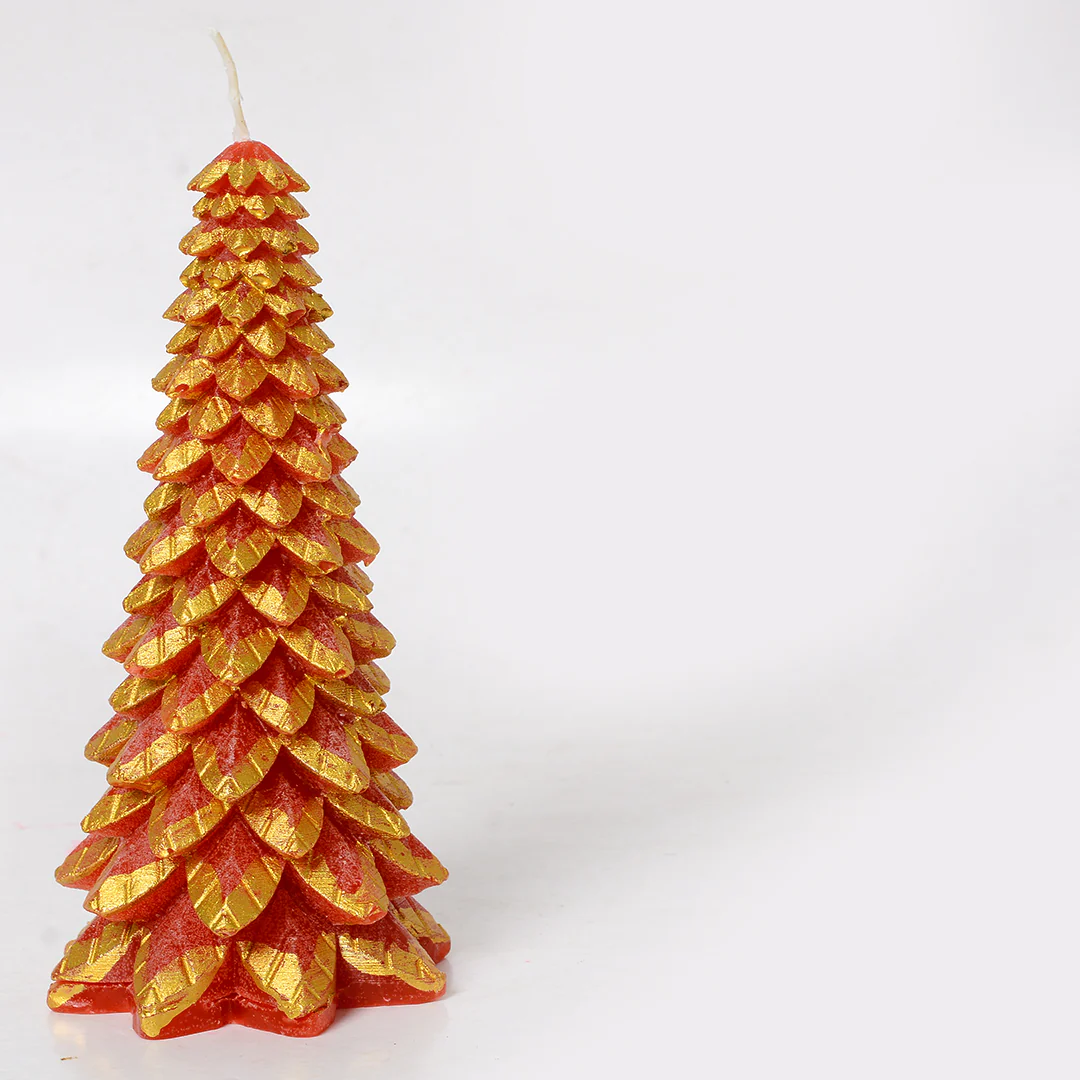 Red Christmas Tree Candle - Image 5