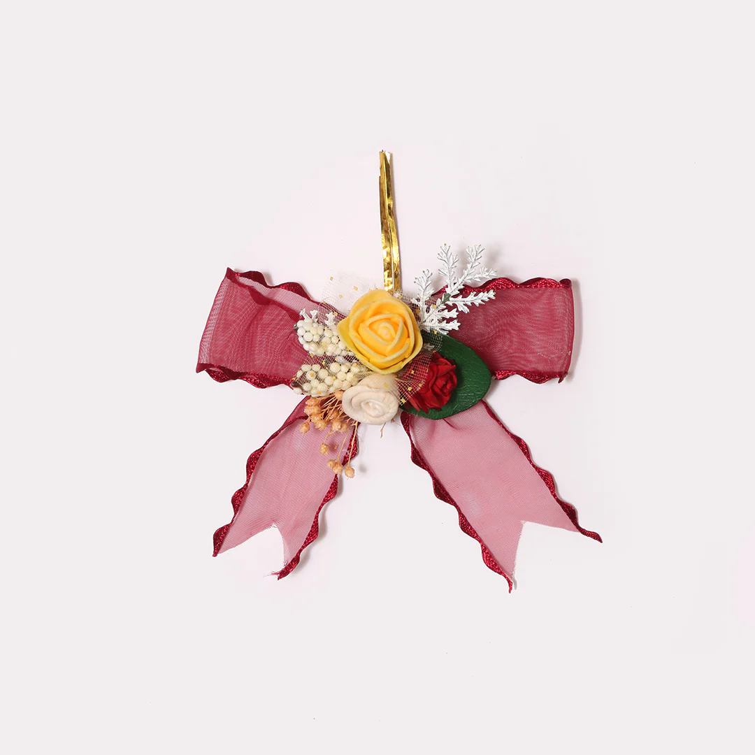 Red Floral Gift Embellishment - Image 2