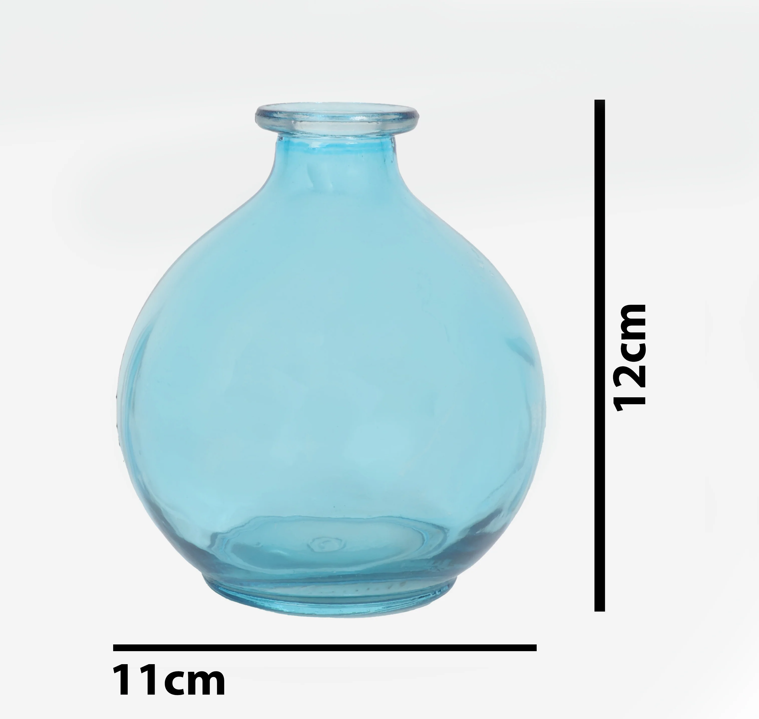 Blue Horizon Round Vase with Flowers - Image 5