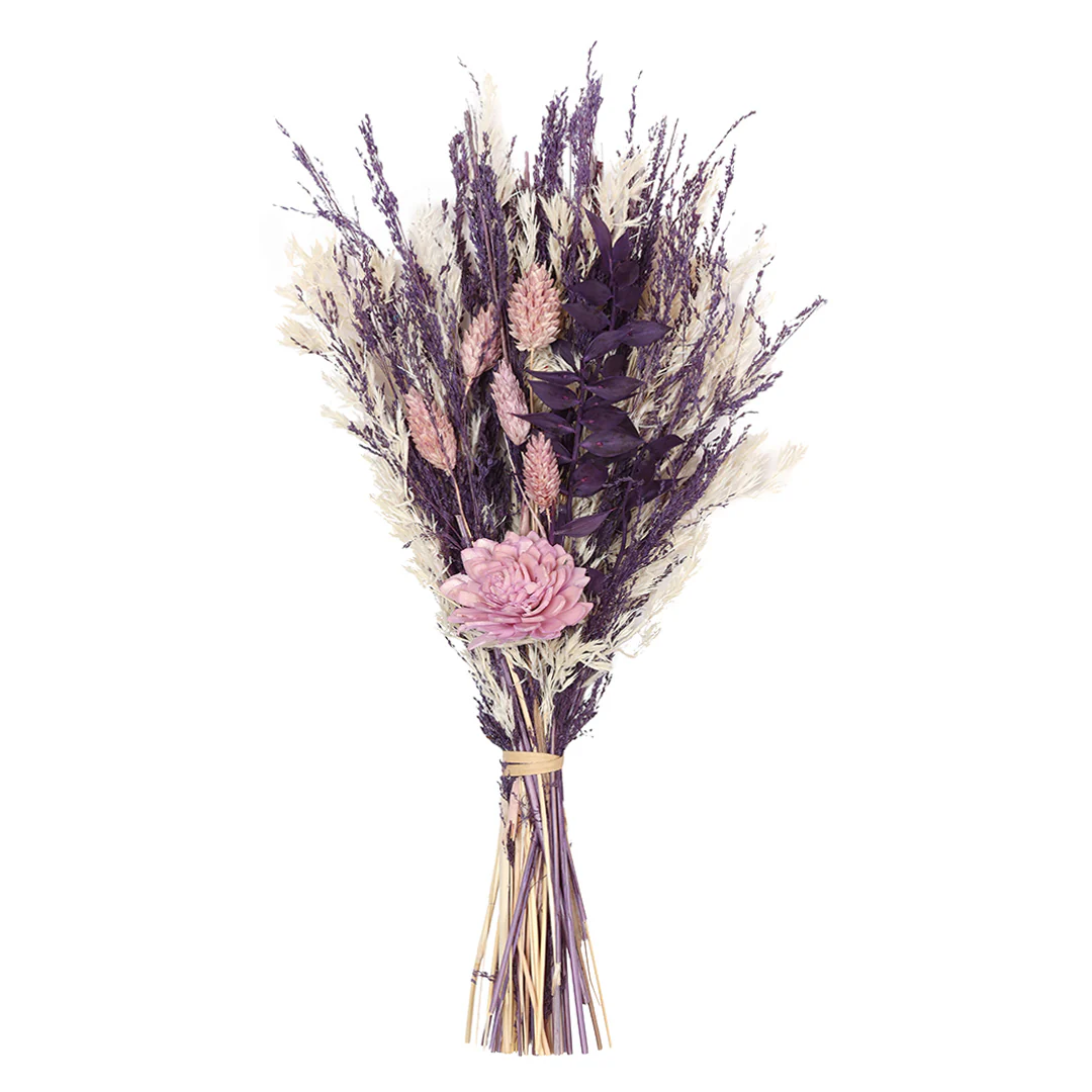 Lilac Grace Round Vase with Flowers - Image 4