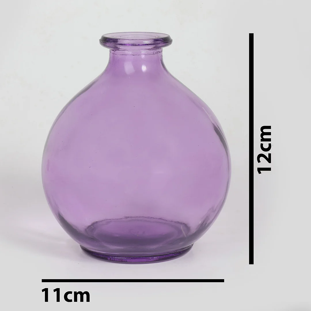 Lilac Grace Round Vase with Flowers - Image 5