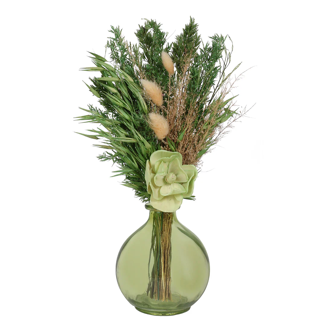 Meadow Glow Round Vase with Flowers - Image 3