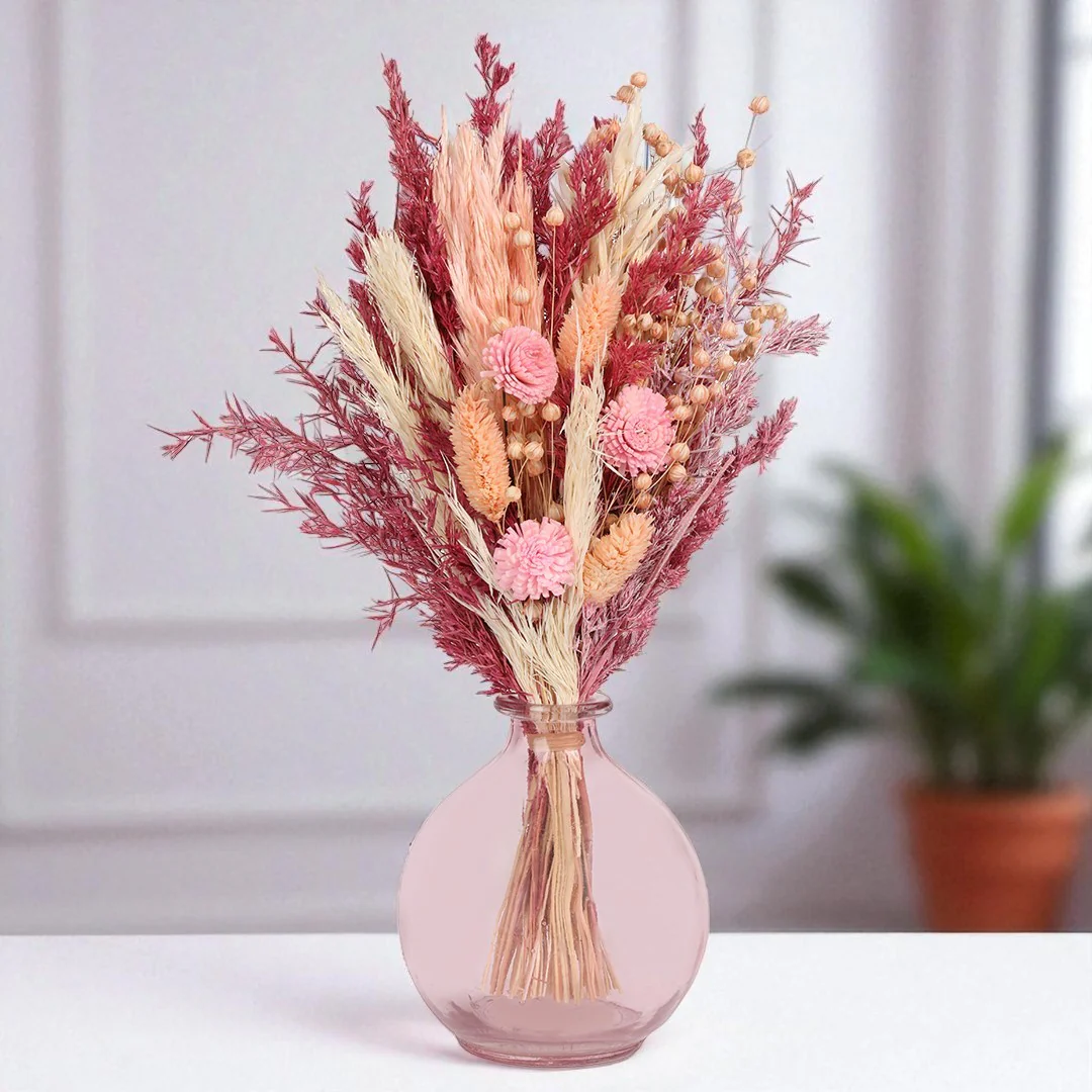 Royal Bloom Round Vase with Flowers - Image 3