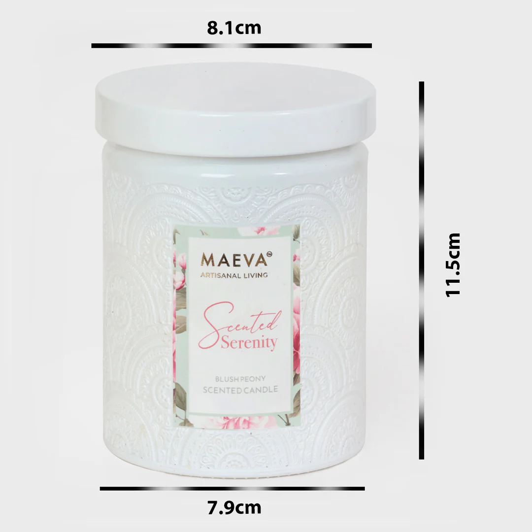 Scented Serenity Embossed Glass Jar Candle - Image 5