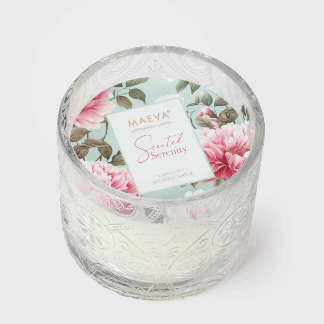 Scented Serenity Hollywood Embossed Glass 2-Wick Candle - Image 8