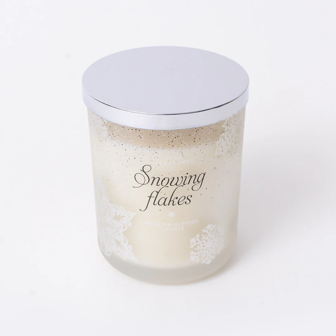 Silver Snow Flake Candle - Image 3