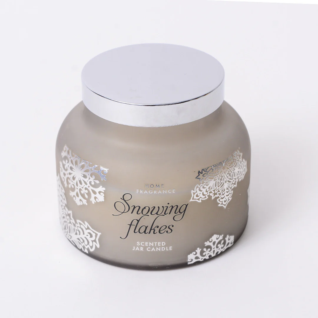 Silver Snow Flake Candy Jar Candle - Image 4