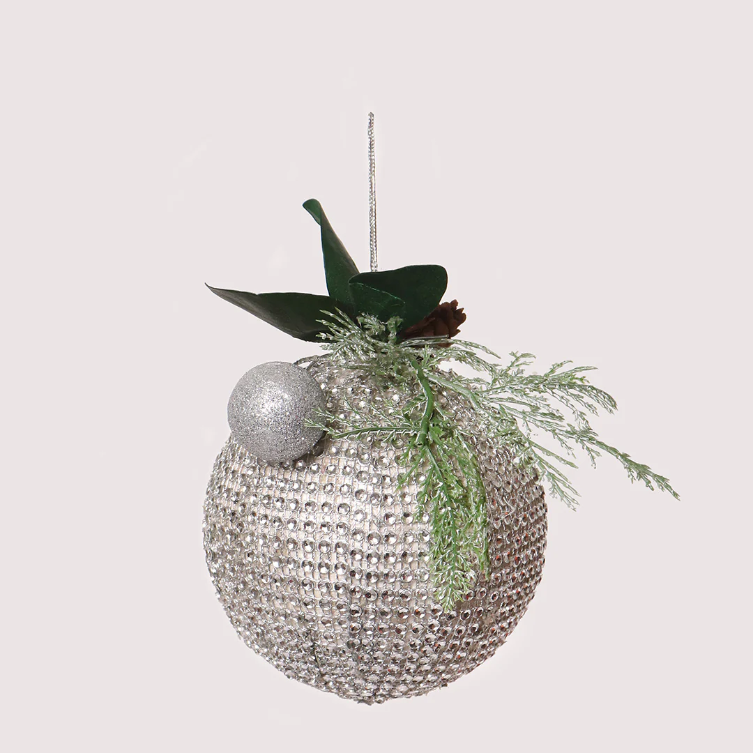 Silver Tone Bauble Decor - Image 3