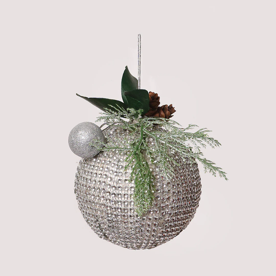 Silver Tone Bauble Decor - Image 4