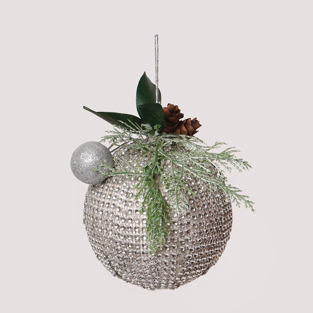 Silver Tone Bauble Decor - Image 7