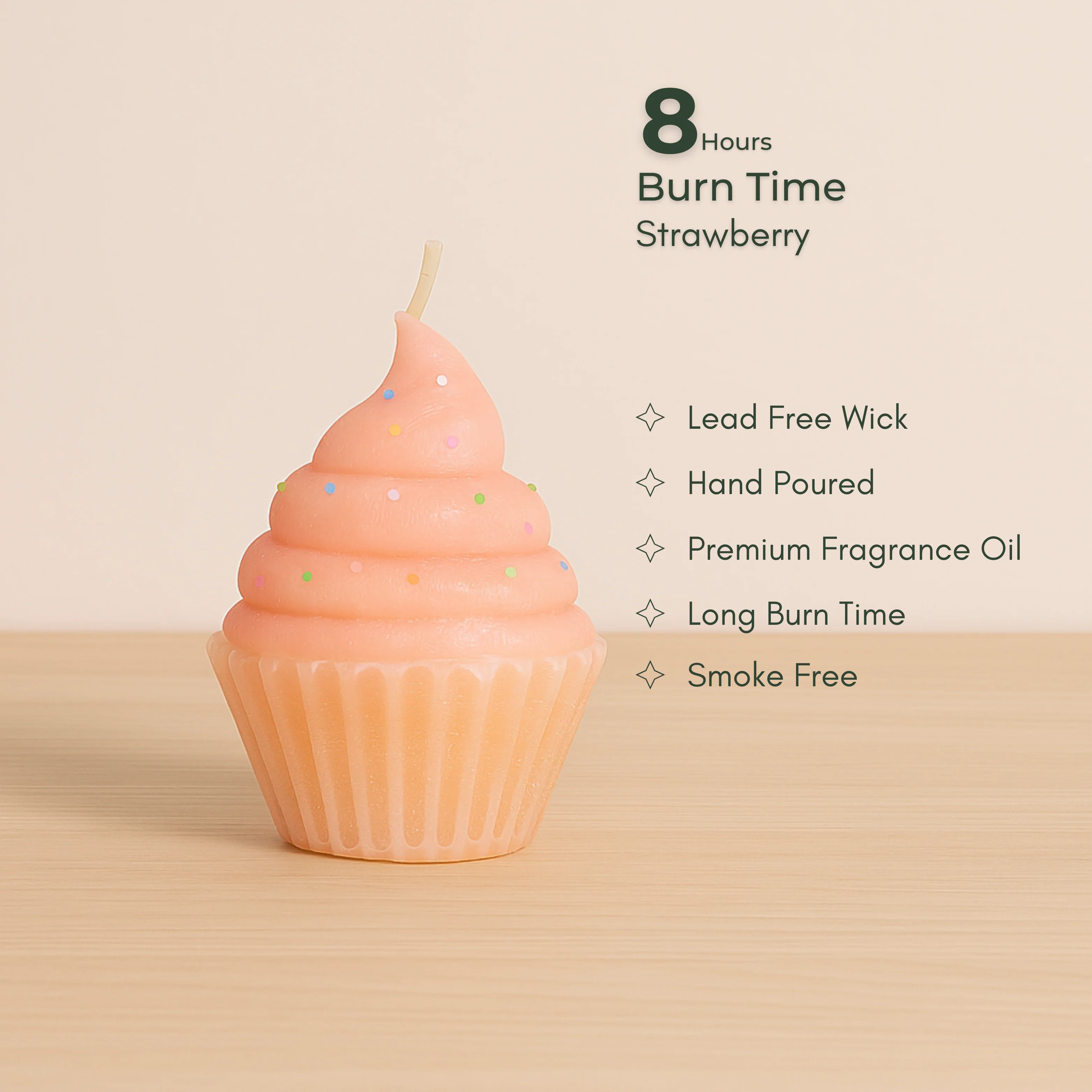 Strawberry Cupcake Candle - Image 2