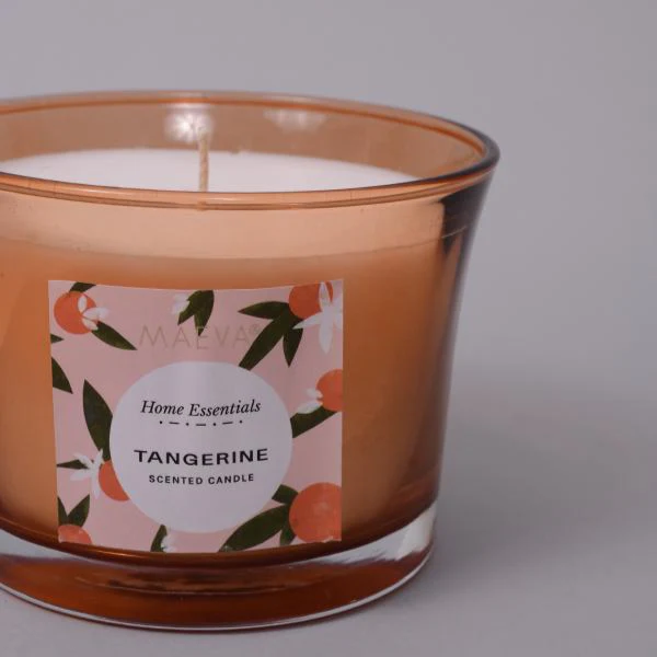 Tangerine Flared Glass Candle - Image 3