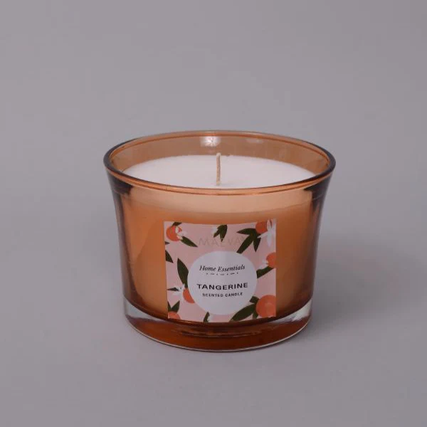 Tangerine Flared Glass Candle - Image 4