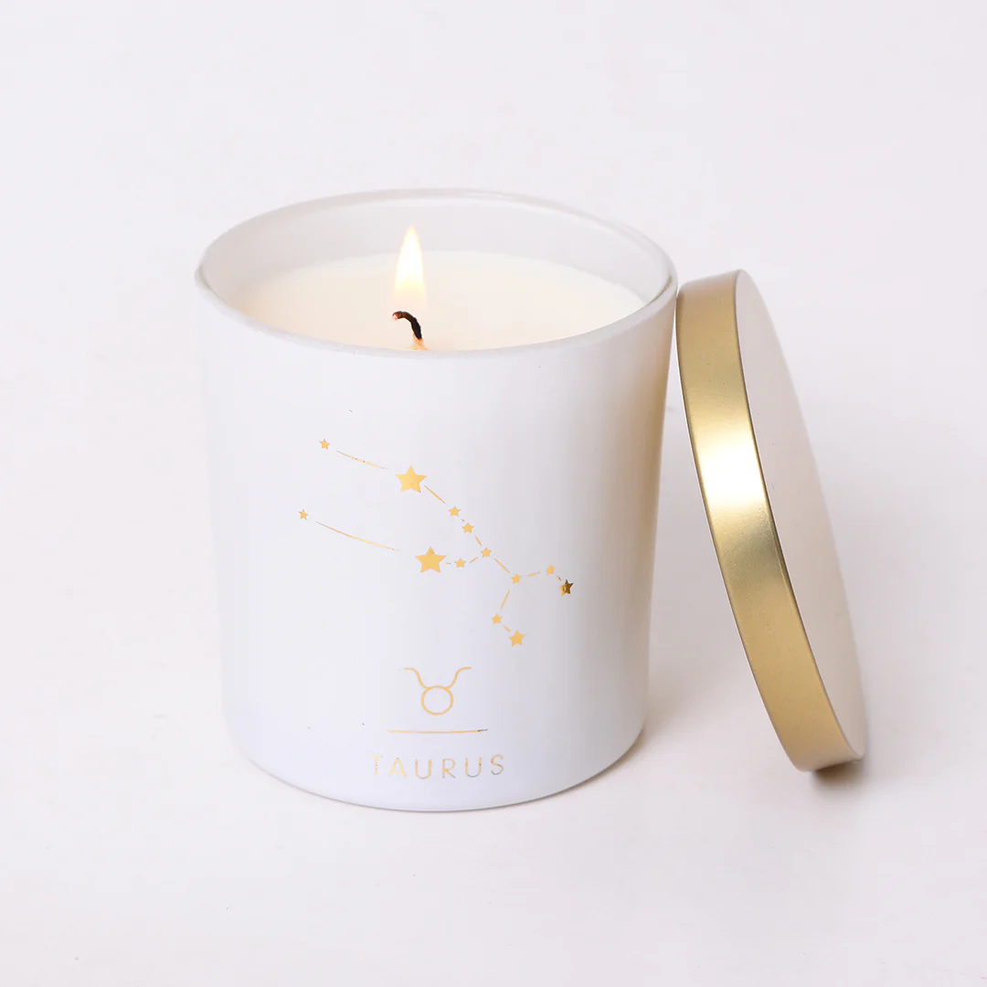 Taurus Zodiac Scented Jar Candle - Image 3