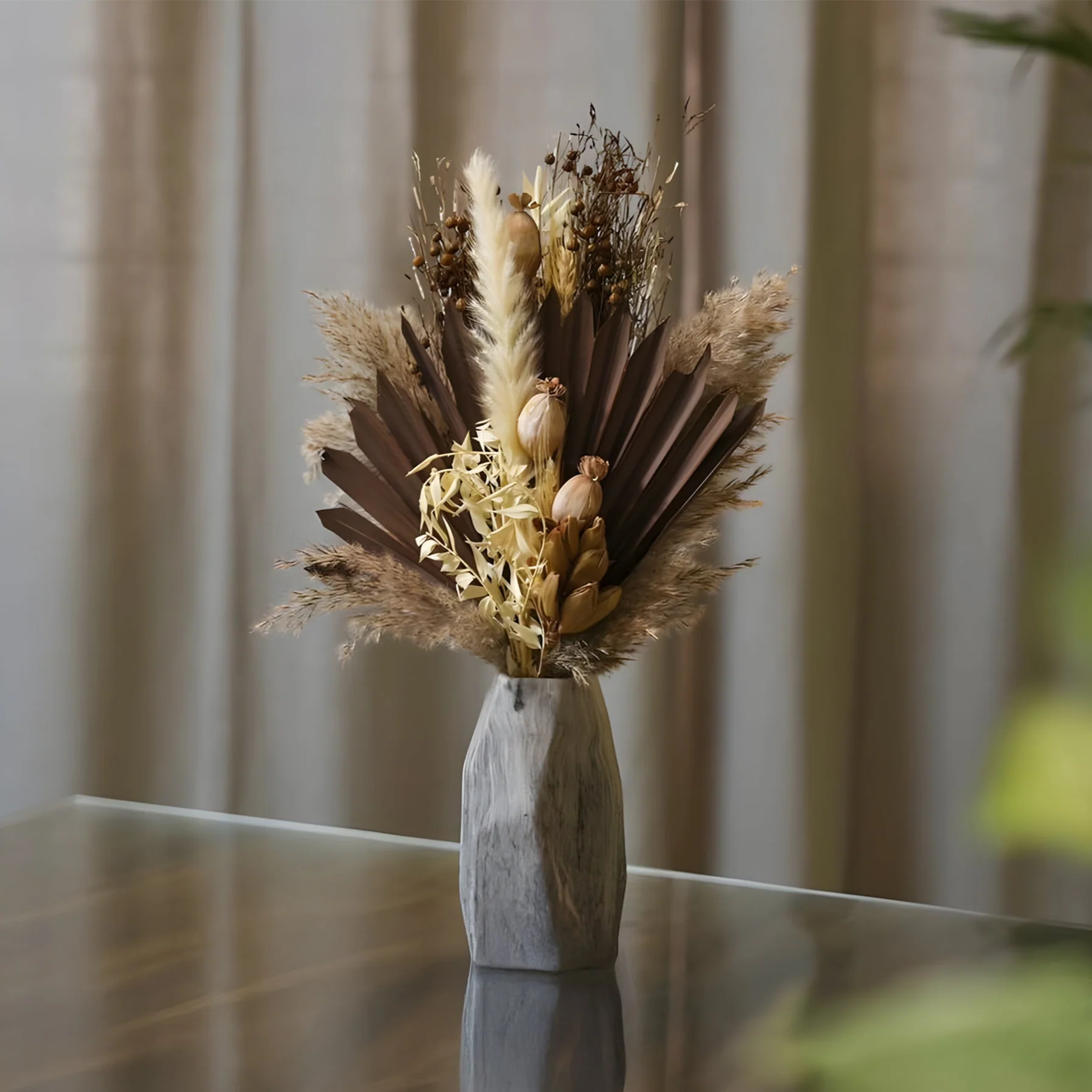 True Brown Dried Flower Bunch - Image 4