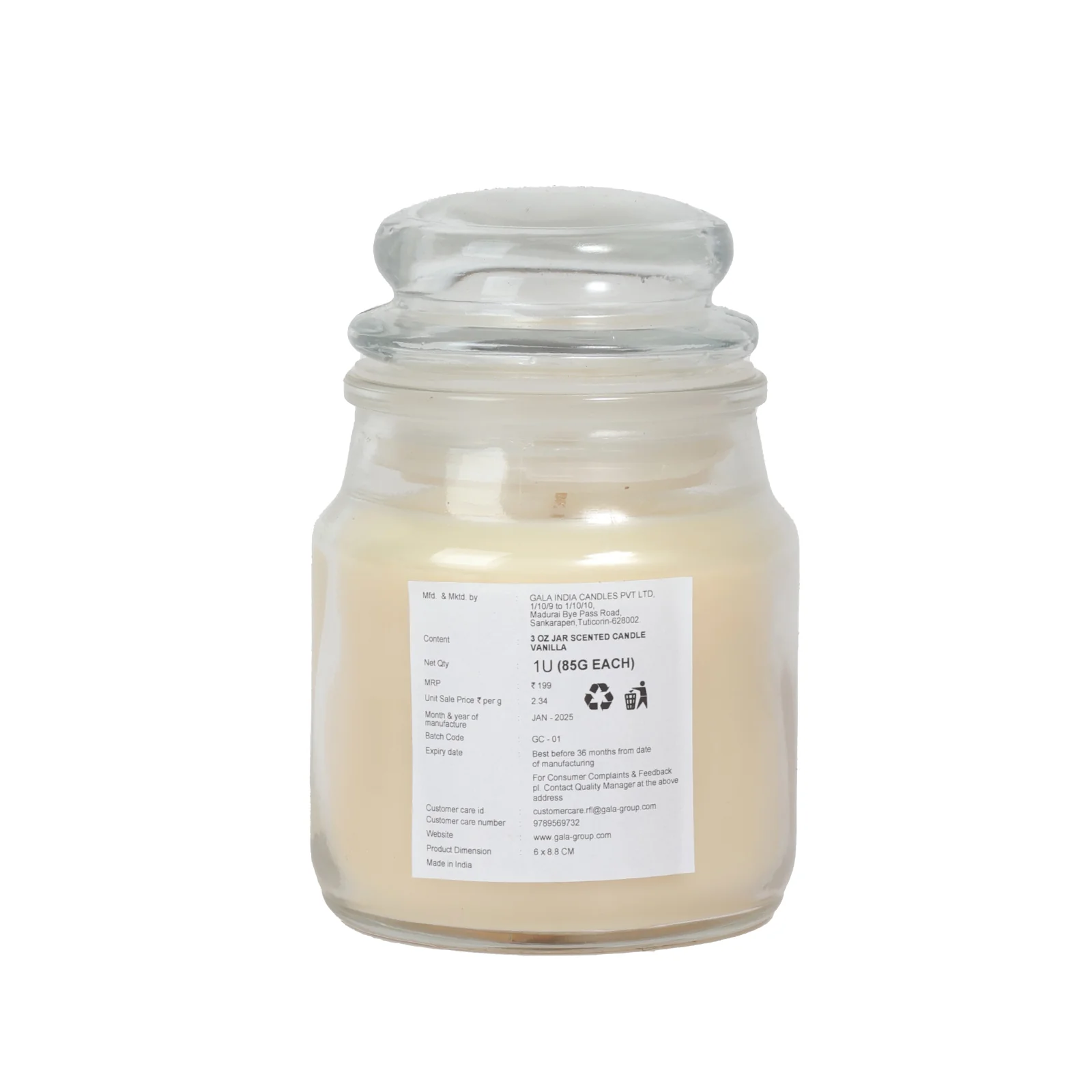 Vanilla Mini jar Candle - Image 2