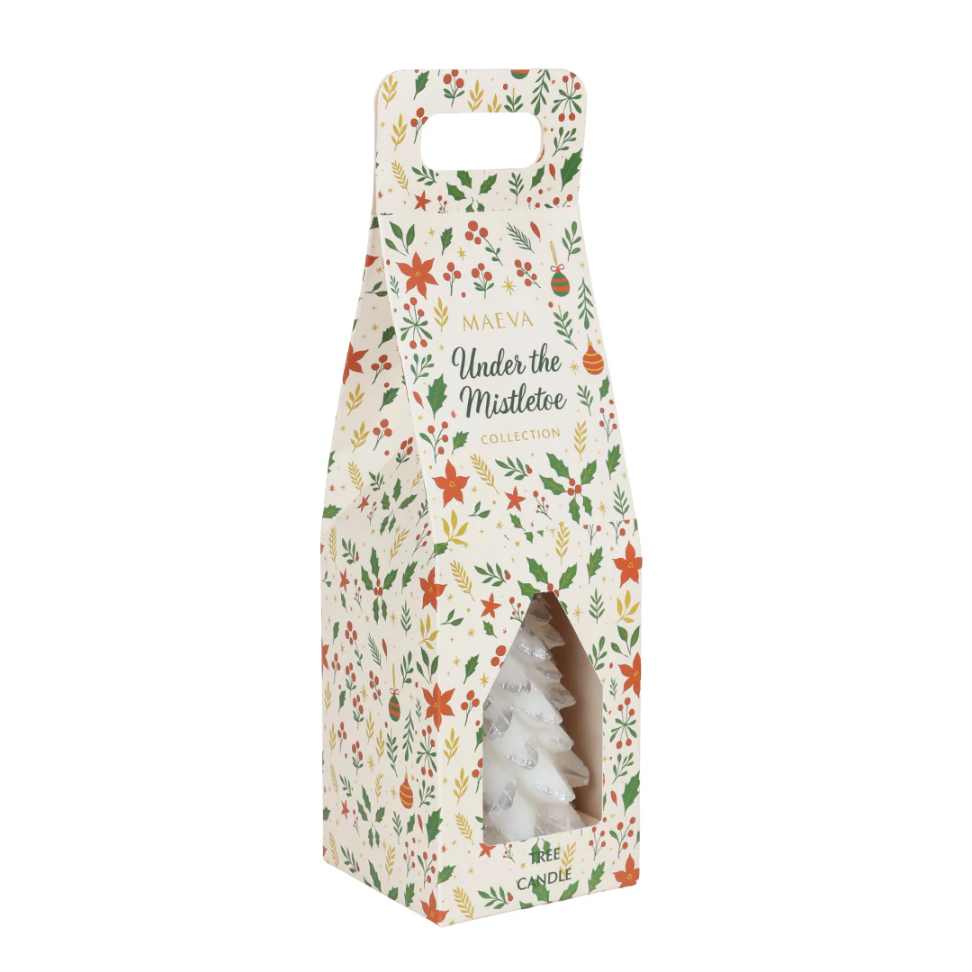 White Christmas Tree Candle - Image 3