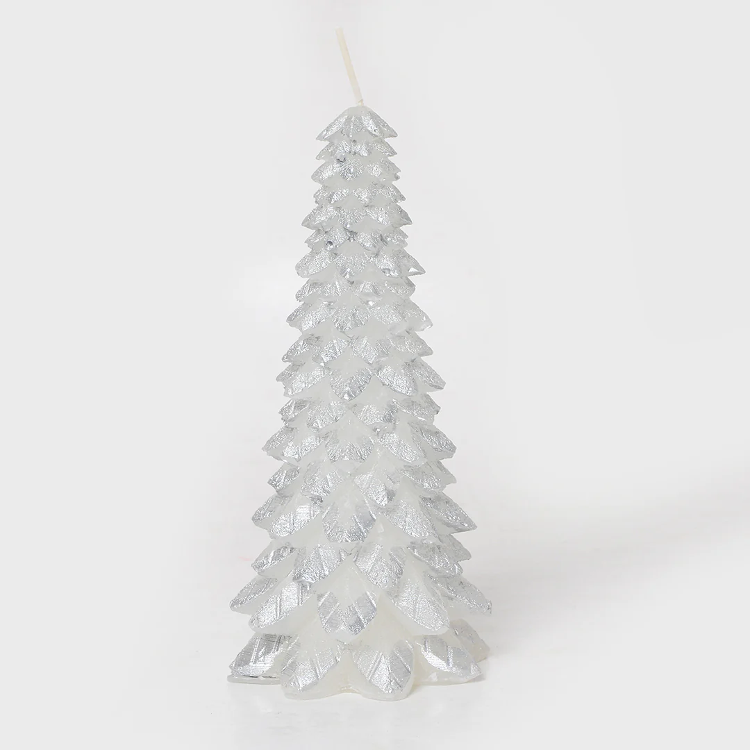 White Christmas Tree Candle - Image 4