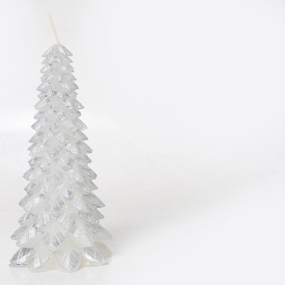 White Christmas Tree Candle - Image 5