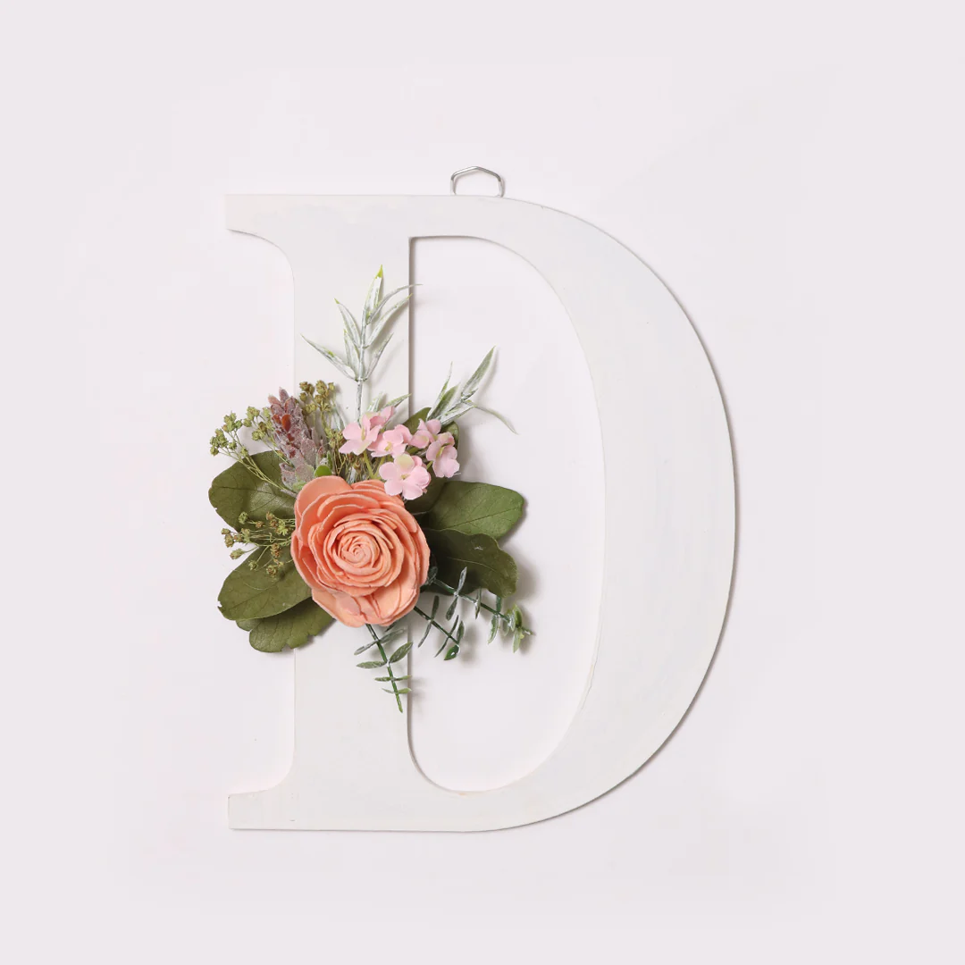White Floral Alphabets - Image 10