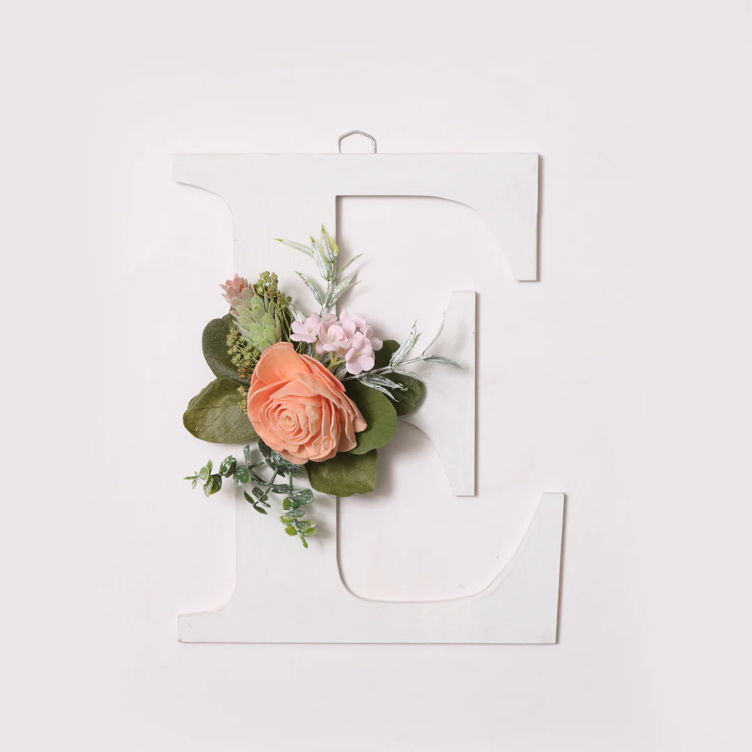 White Floral Alphabets - Image 12
