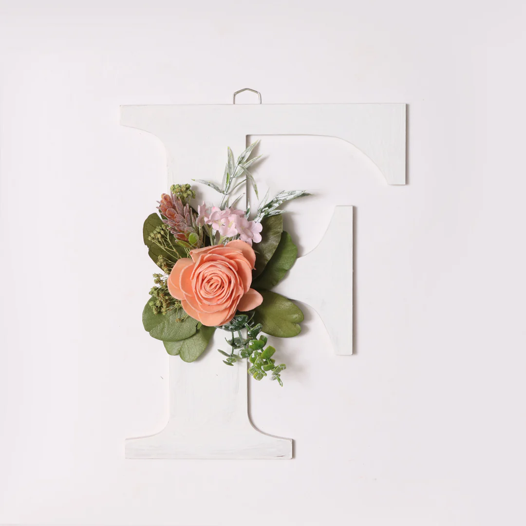 White Floral Alphabets - Image 14