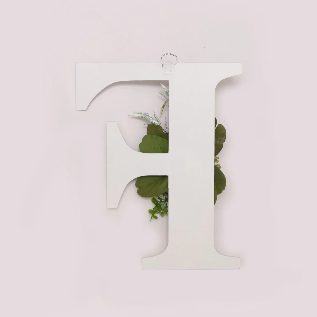 White Floral Alphabets - Image 15
