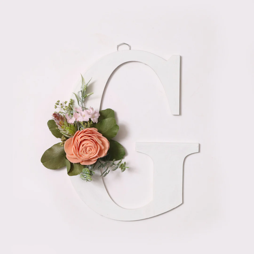 White Floral Alphabets - Image 16