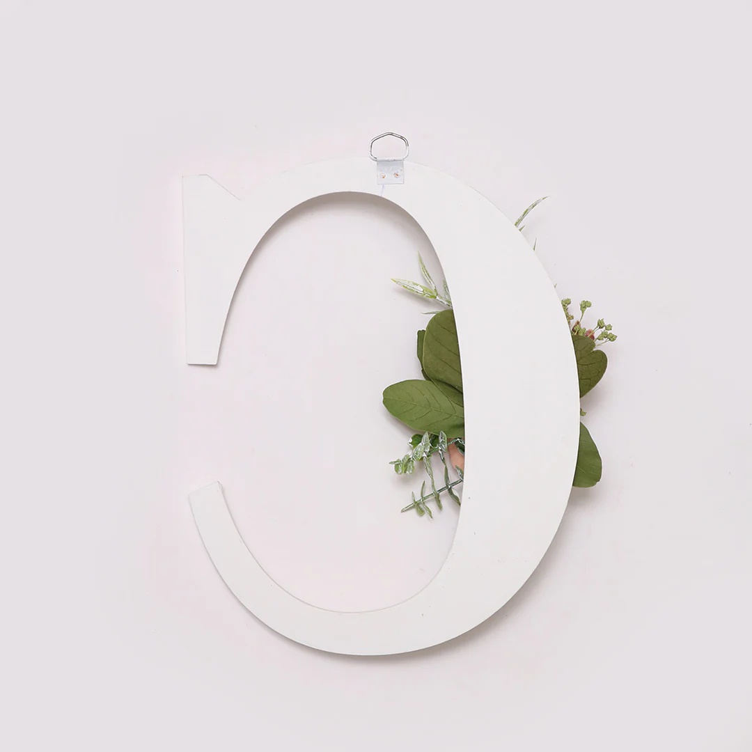 White Floral Alphabets - Image 17