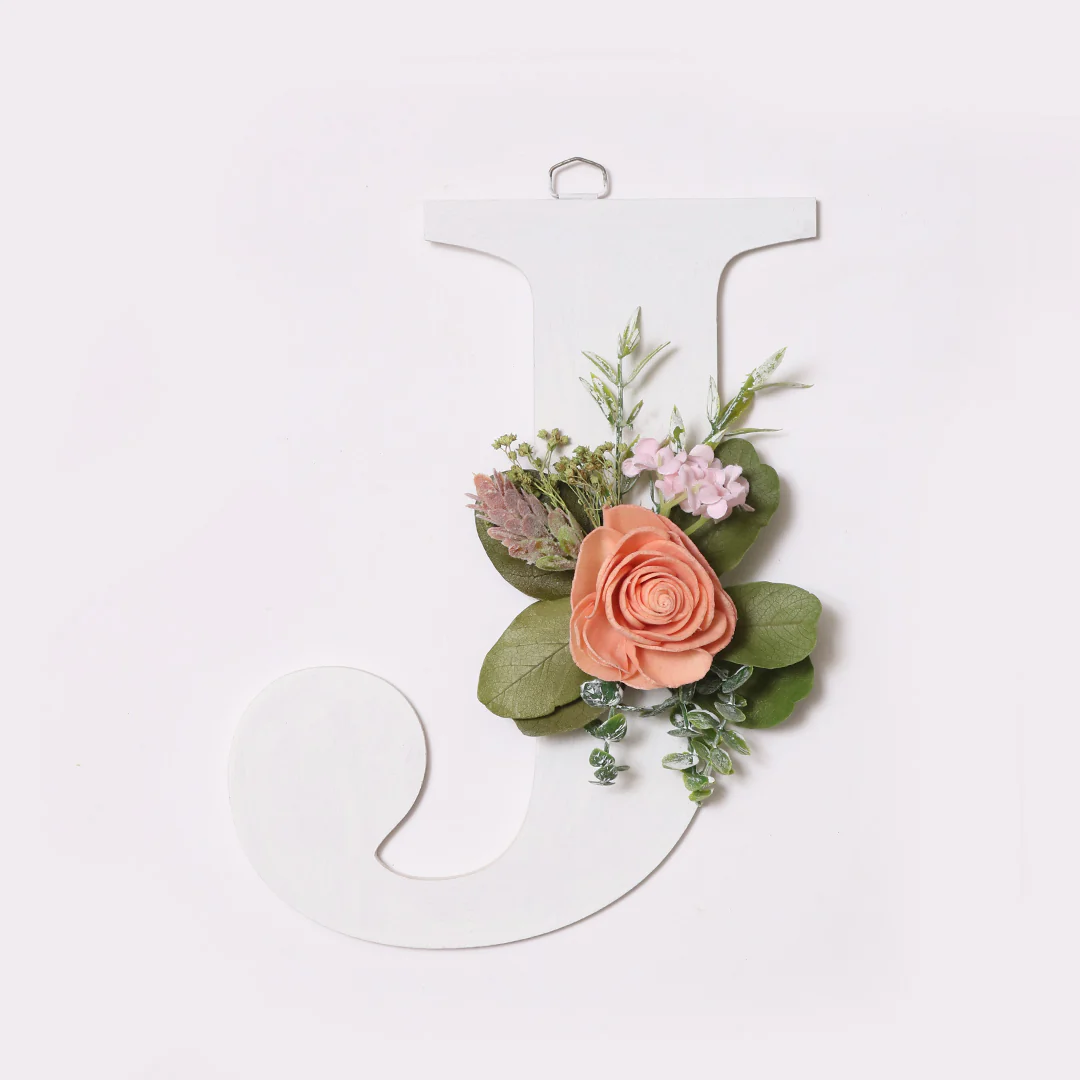 White Floral Alphabets - Image 22