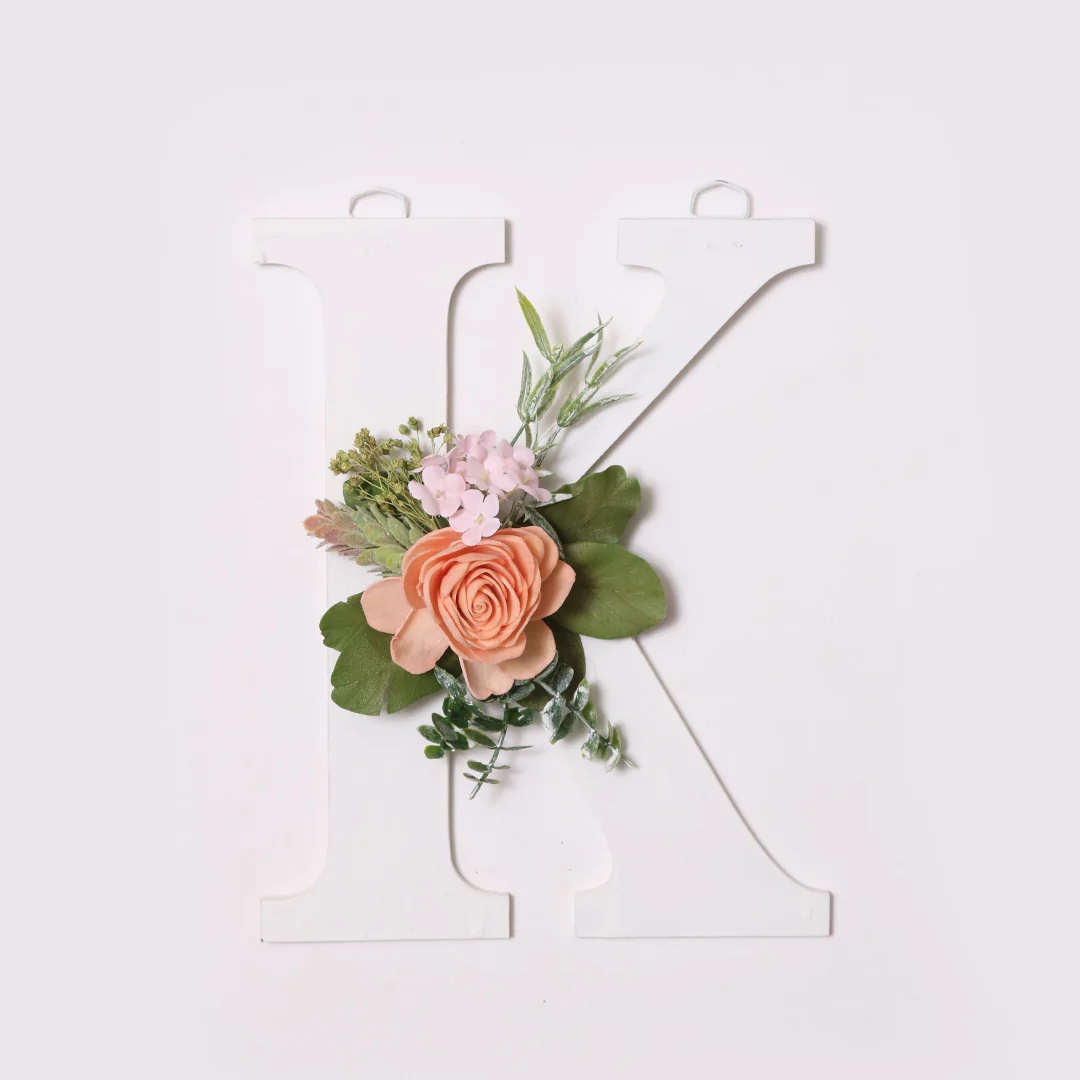 White Floral Alphabets - Image 24