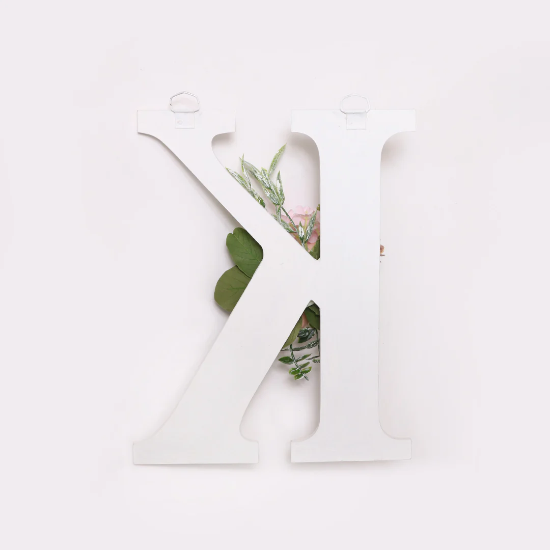 White Floral Alphabets - Image 25