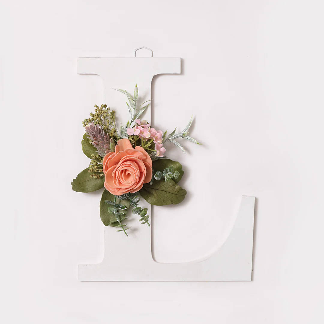 White Floral Alphabets - Image 26
